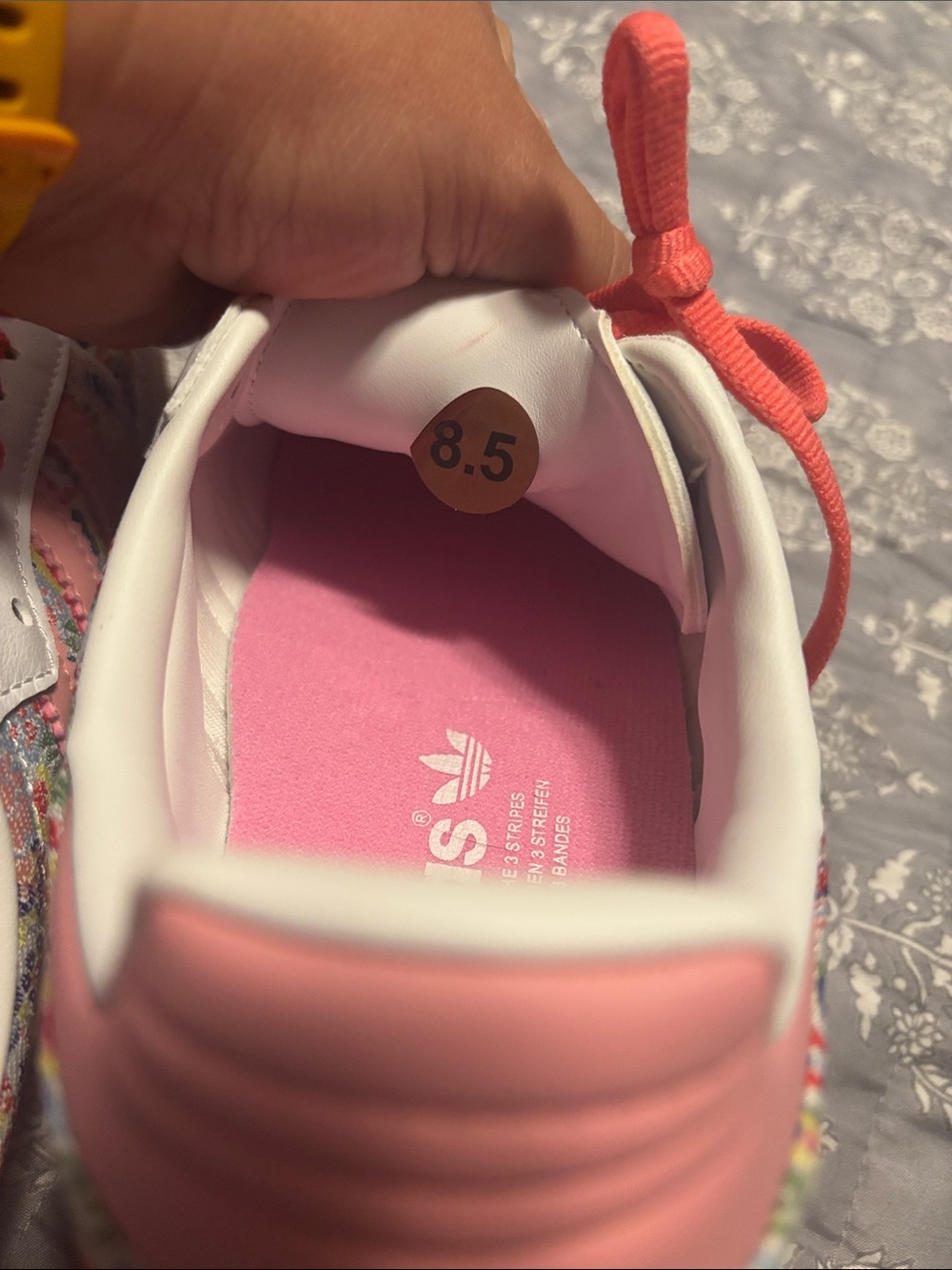 adidas Women’s Floral Multicolor Pink Athletic Sneakers - Picture 4 of 4